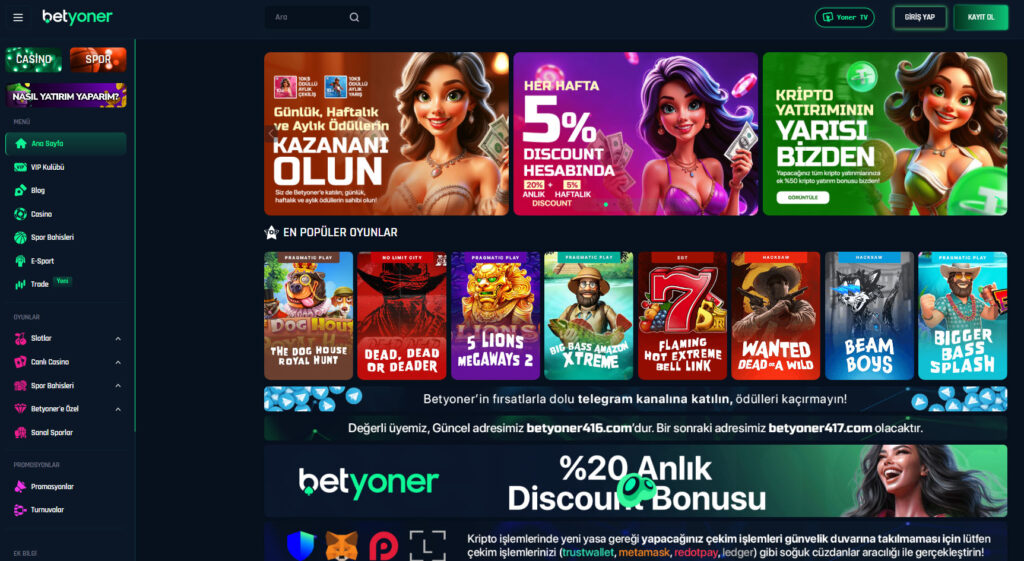 Betyoner bahis ve casino sitesi