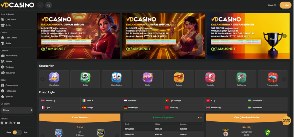 Vdcasino Çevrimsiz Slot Yatırım Bonusu